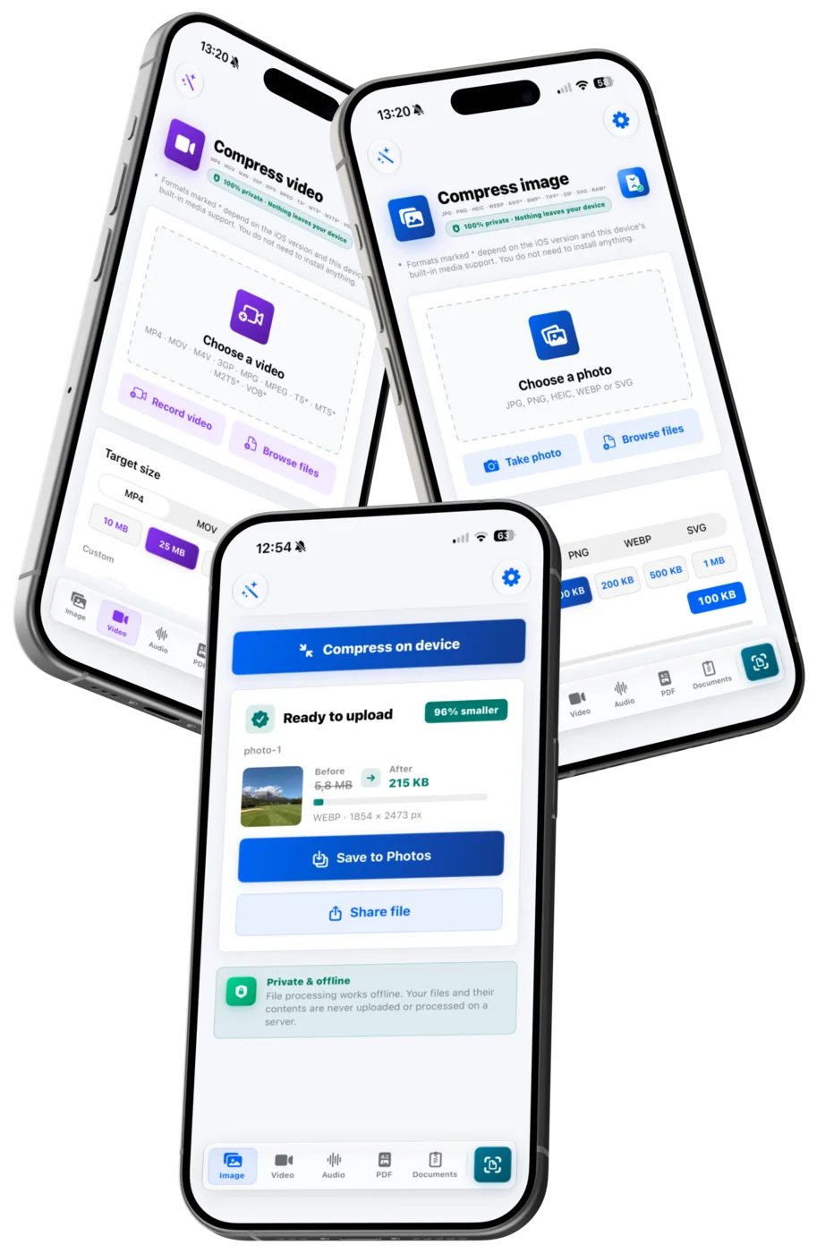 FileSizeFix: Compress any file to fit any upload limit.